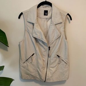 Italian Zippered Moto Vest